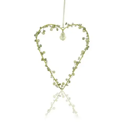 Beaded heart ornament