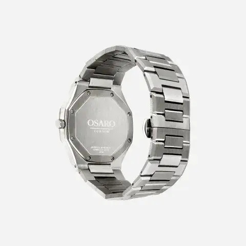 Steel watch, caseback
