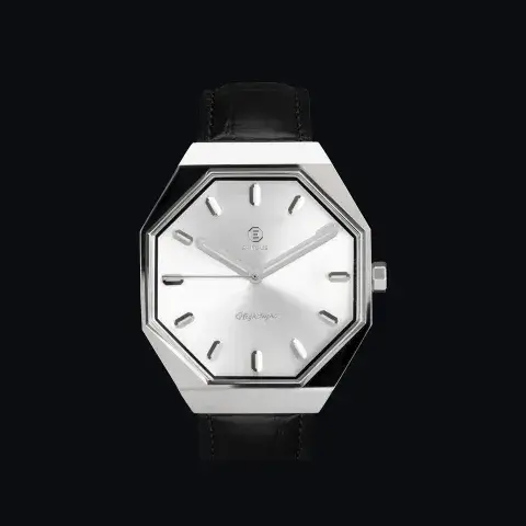 Octagonal steel watch